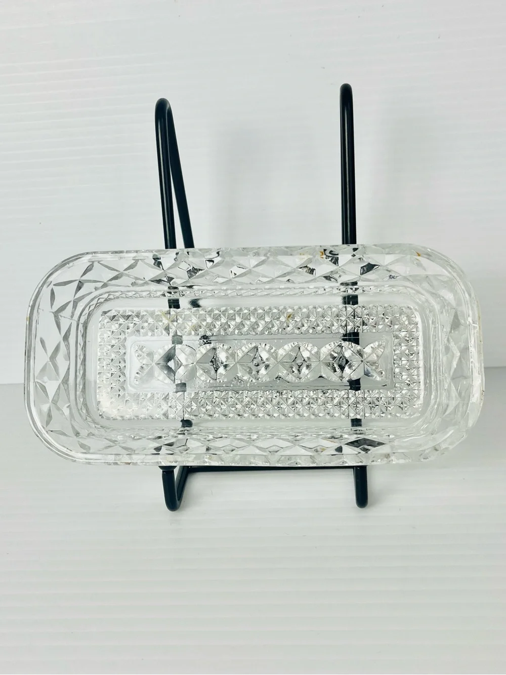 Glass Vintage Anchor Hocking Wexford butter Dish Lid